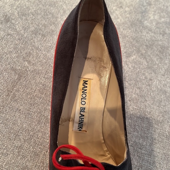 Vintage Manolo Blahnik suede pump size 38.5 - Picture 7 of 8